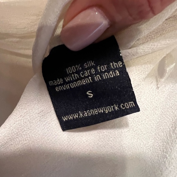 Kas Design sheer smocking peasant blouse - Picture 5 of 8